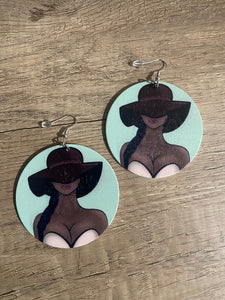 Lady With Hat Earrings